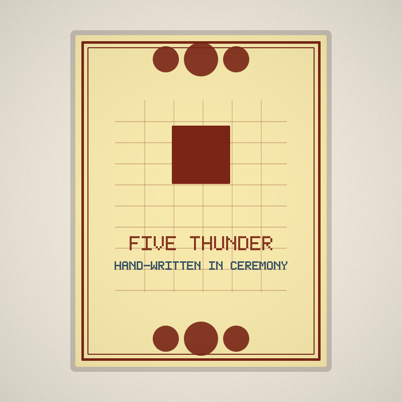 five-thunder Back view