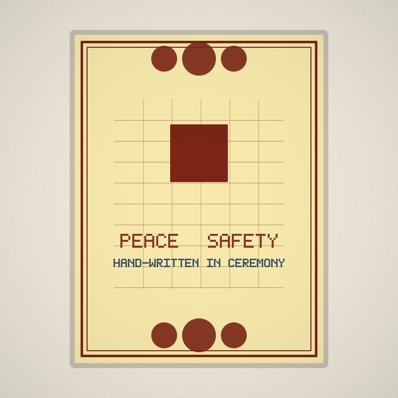 peace-safety Back view