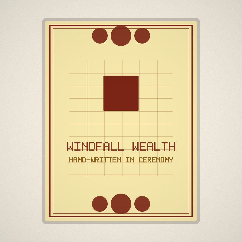 windfall-wealth Back view